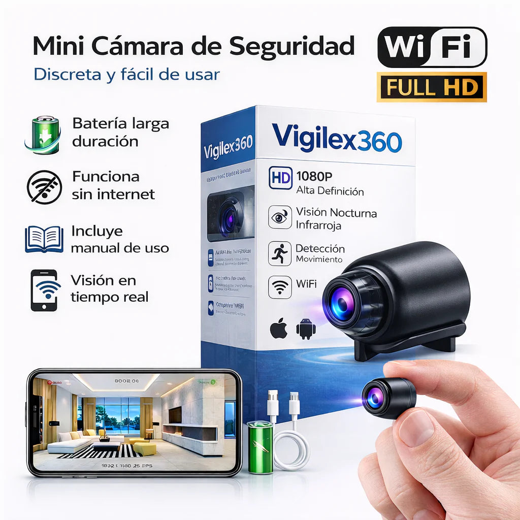 Mini Cámara de Seguridad WiFi 1080P