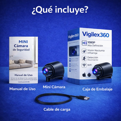 Mini Cámara de Seguridad WiFi 1080P